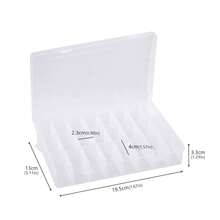 Caja de hilos de coser de 42 ejes/24 rejillas, organizador de bobinas, estuche de almacenamiento, carrete de aguja transparente, accesorios de costura DIY para el hogar - 01-24 Cuadrículas Caja - Ver 13