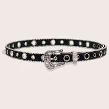 1 Piece Set Ladies Silver Studded With Rhinestones Embellished Luxury Fashion Personalized Sequined Belt Belt Suitable For Jeans - Rhinestone - View 7