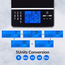 Ernährungsskala, digitale Lebensmittelwaage für Gewichtsverlust, Kalorienzähler Waage, Essensvorbereitungswaage und Gewichtsverlust Waage (Batterien nicht enthalten)