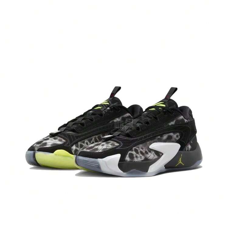 Nike Jordan Luka 2 PF Doncic 2 圆头系带透气低帮篮球鞋，黑白，男款 - 黑與白 - 查看 3