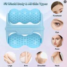 2-In-1 Ice Roller, SOICY S30 Ice Roller Massager, Face & Eye Relaxation Ice Roller, Head Massage Ice Roller, Dual-Head Facial Ice Roller Skincare Tool, Full Body Cooling (Pink, Blue), Holiday Gift, Beauty, Skincare, Spa, Self-Care, Skincare Tools, Facial Care, Beauty Supplies, Massage, Facial Massage Tool, Facial Roller - Multicolor - View 2