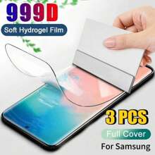 3 件装水凝胶软膜全屏保护膜适用于 Galaxy S25 S24 S23 S22 S21 S20 FE Ultra S10 S9 S8 Plus Note 20 10 Plus 5G Lite A06 A16 A36 A56 A15 A25 A55 A35 A72 A22 A34 A52 A32 A54 A12 A02S A04S A30S A50S A71 A51 A73 A53 A33 A13 A31 A14 A24 A05s 屏幕保护必备品，适用于日常防护、办公、家用手机屏幕保护膜手机配件防水防震防摔防刮防指纹