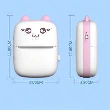 Mini Impressora Térmica Sem Fio Portátil Desenho Animado Foto Android/Ios - Multicolorido - Visão 8
