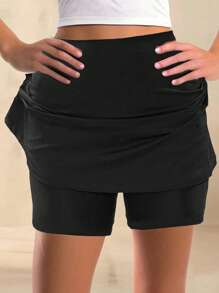 Spódnica damska Plus Shorts & Solid z podszewką i spódnicą sportową