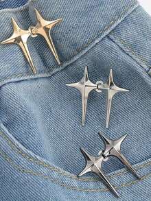 1 对可调节腰带夹 - 十字星无缝裤扣别针，适合日常和特殊活动，不会使裤子太紧，也可用于大臀部，适合男士和女士的配饰 - 彩色 - 查看 9