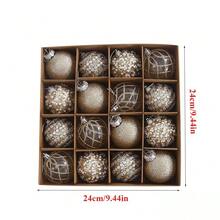 6cm/16pcs Glitter Christmas Balls Set, Suitable For Holiday Parties, Christmas Parties, Scene Decoration, Holiday Decoration, Home Decoration, Holiday Decoration, Party Gifts, Room Decoration, Window Decoration, Bedroom Decoration, Home Decor, Fun Christmas Party Decorations, Merry Christmas, Happy New Year, Christmas Gifts, Christmas Ornaments