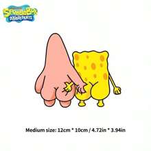 SpongeBob SquarePants 1 pieza Pegatina decorativa de coche con diseño de coche de dibujos animados y esponja para bebé - Amarillo - Ver 14