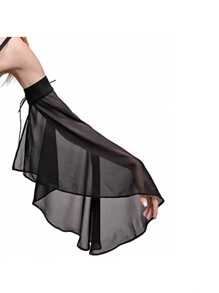 1对优雅女士可拆卸长袖雪纺臂套，适合欧美跨境新娘的单层袖，薄雪纺系带弹力透气走秀可拆卸喇叭袖蝙蝠袖，适合日常婚礼穿着，时尚装饰配饰