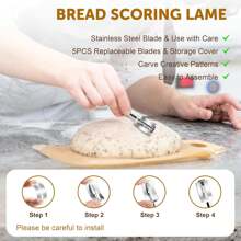 Bread Proofing Basket Set, Includes Sourdough Proofing Basket With Lame, Dough Scraper, Linen Liner, And Full Set Of Bread Making Supplies And Tools - Multicolor - View 7