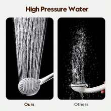 5-Mode Handheld Shower Head Round With 150cm Shower Hose High-Pressure Spray Massage Chrome