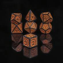 طقم نرد D&D - 7 قطع من النرد الصلبة الفاخرة للعب الأدوار بألوان غنية وتفاصيل دقيقة - رائع للألعاب الورقية والبطاقات والمغامرات الرياضية - إكسسوار ألعاب نهائي وهدية إبداعية لعيد الميلاد وعيد الهالوين. - متعدد الألوان - مشاهدة 23