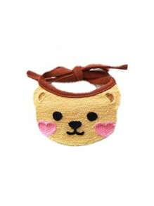 Knitted Cartoon Embroidered Bib For Pet Dogs And Cats, Cute And 3d Design