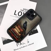 Brand New Phone Case With Gap Design, Book Crow Pattern, Compatible With IPhone 16 15 14 13 12 11 Pro Max Plus 8 7SE2 SE3 XS XR - Color Mixing - View 6