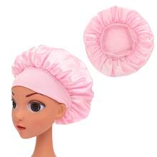 1 件儿童帽，纯色缎面丝滑弹力睡眠帽，时尚护发帽便宜旅行必备儿童节日必备婴儿帽丝缎儿童睡帽卷发自然丝质帽 - 彩色 - 查看 18