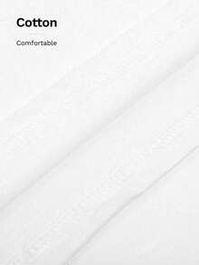 Damska koszulka w dużym rozmiarze, w jednolitym kolorze, z prostym nadrukiem w języku angielskim, z okrągłym dekoltem i krótkim rękawem - Biały - Zobacz 4