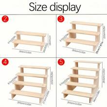 多层化妆品、模型、珠宝展示架 - 木質色 - 查看 5