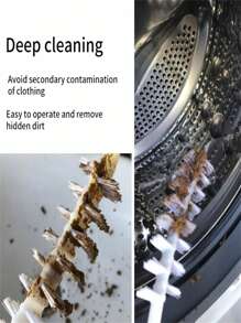 1/2/5件套滚筒洗衣机清洁刷 洗衣机滚筒内壁清洁刷 专用长柄刷 内壁缝隙刷 - 适用于清洁洗衣机、空调、风扇、管道、家用清洁工具