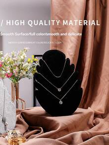 1 pezzo Nero Singolo, Set da 2 pezzi Elegante Supporto per Collana in Peluche, Cavalletto Organizzatore per Gioielli