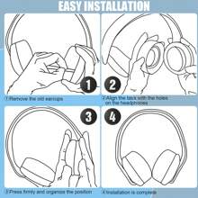 Replacement Earpads Cushions For PlayStation 5 Pulse 3D Wireless Headset, Ear Pads Cushions With Noise Isolation Foam