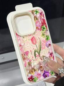 1pc Cute Cat & Strawberry Pattern Waterproof, Anti-Drop, Anti-Slip Soft Phone Case, Compatible With Apple And Phones Shockproof Scratch Resistant - Multicolor - View 2