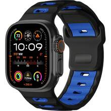 Color Blocking Sport Band Compatible With Apple Watch Ultra Men Women 49mm 46mm 45mm 44mm 42mm 41mm 40mm 38mm, Soft Silicone Strap Solo Loop Wrist Bands Compatible With IWatch Series 10 9 Ultra 2 SE 8 7 6 5 4 3 2 1