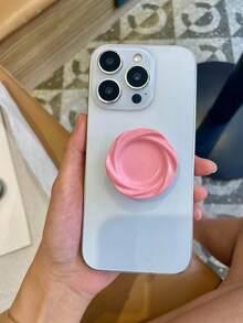 圆形板式粘合手机支架，DIY 手机支架兼容所有手机，强力粘合支架兼容 、Android 手机，生日、家人、朋友的礼物推拉式手机握把手机配件