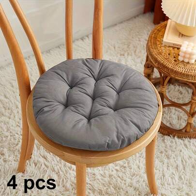 1/4pcs Thickened Round Chair Cushion, Dining Chair Pad, Super Soft Round Seat Cushion, Office/Student Chair Pad, Tatami Mat Cushion, Gift For Birthday, Graduation, Room Decor, Home Decor, Living Room, Office Chair Chair Pillow Cushions Gaming Chair
