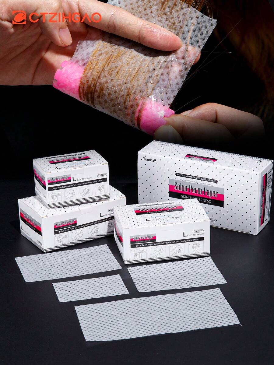 1000pcs Disposable Perming Papers For Hairstyling - Ultra-Thin Cold Perming Papers For Curling And Shaping - Available In Multiple Sizes For Professional Salons And Home Use - Heat-Resistant And Non-Slip Design No Greasing Required - Unisex Hair Care Accessories, Suitable For Daily Hairstyling, Beauty Schools Or DIY Perming Kits,Slick Back Brush,Barber Accessories,Hair Dryer,Hair,Barber,Hair Tools,Hair Products,Hair Accessories,Edge Brush,Styling Brush,Barber Accessories,Travel,Hair Dryer,Hair Stuff,Hair Spray,Hair Accessories,Curly Hair Products,Hairdressing Equipment,Accessories,Hair Cutting Scissors,Christmas,Barbershop,Barber Accessories,Hair Accessories,Hairdressing - 白色 - 查看 1