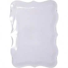 10个9英寸×13英寸优雅白色金边一次性纸盘，白色长方形一次性纸盘，带金色镶边，适合甜点展示、餐桌派对、宴会和其他场合，设计优雅，可用于盛放纸杯蛋糕衬垫，生日派对、婚礼、新娘送礼会、野餐和日常家庭使用。 - 黑色食品卡燙金光油 - 查看 10