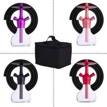 Shisha 水烟套装便携式水烟，包含所有配件，便携式布袋，14 英寸单管水烟，耐用硅胶水烟碗，水烟配件，旅行水烟，迷你水烟，高品质节日礼物 - 均碼 - 查看 4