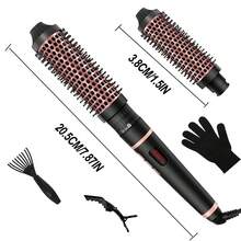 UKLISS 32mm Hot Air Brush, Multi-Function Curling Brush, Hot Air Brush For Voluminous Roots And Natural Curls, Dual Voltage Design, Ideal For Travel (Black/Pink) - US A Type Plug(110-127V) - View 5