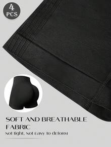 4pcs Women's Seamless Sports Shorts, Tummy Control & Butt-Lifting Yoga Boxer Briefs. - Nhiều màu - Xem 5