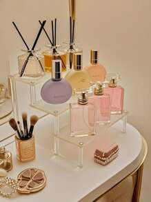 1pc Acrylic Riser Display Stand, Transparent Display Riser Stand Cologne Storage Rack Acrylic Shelf 3 Tiers 2 Tiers 1 Tier Shelf Suitable For Cupcake Food Dessert Stand Perfume Series Cosmetics