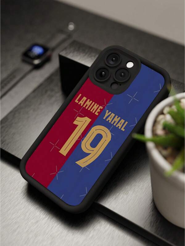 1pc New Jersey Number Style Pattern Phone Case, Suitable As Gift For Boyfriend, Friend, Girlfriend, Family, Brother, Colleague, Younger Sibling, Couple, Classmate, Teacher, Birthday Or Holiday Gift. Black Matte Soft Protective Case Compatible With IPhone 13/16/15/14/13/12/11/Pro/ProMax/X/XR/XS/XSMAX/7/8/PLUS, /Redmi/OPPO/Vivo/Honor