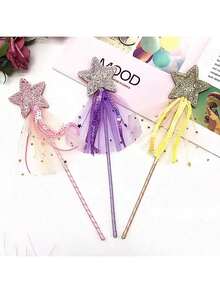 1pc/4pcs/8pcs Beach PVC Glow Magical Star Fairy Wands Party Performance Props Halloween - Multicolor - View 5