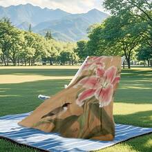 Lily Plant Tapestry Room Decoration Wall Decor Blanket Symbolizing Vitality Ultra-Soft Lightweight Silky Design For Elegant Decor Warm Flannel Blanket For Sofa Bed Travel Camping Polyester Fiber Thoughtful Gift For Family Friends Valentine's Gift Shipped From USA - Nhiều màu 6 - Xem 5