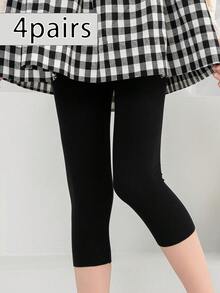 1 quần legging ngắn in họa tiết sọc dọc màu trơn cho trẻ em - Nhiều màu - Xem 31