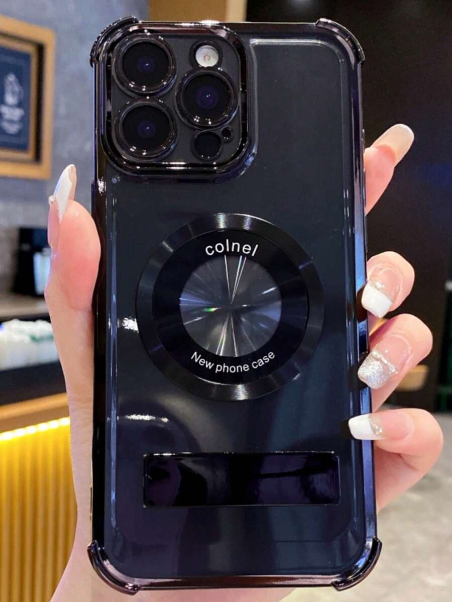 极简主义支架手机壳，防震/TPU 硅胶软边高端保护套，防尘角加厚奢华手机壳兼容三星 Galaxy S24 Ultra/S24 Plus/S24/S23 Ultra/S23 Plus/S23/S22 Ultra/S22 Plus/S22/S21 Ultra/S21 Plus/S21 FE/S23 FE/S20 Ultra/S20 Plus/S20 FE 和支架电镀 + TPU 硅胶软边全覆盖高端保护壳适用于 OPPO A5x/C12 3456789/987654321，适用于 OPPO A12 3456789 987654321 防水防摔防刮