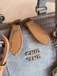 2025新款时尚铂金蓝海洋枕头手提包，女士百搭波士顿托特包，时尚高端单肩斜挎包，适合作为礼物 - 淺藍色 - 查看 8