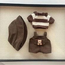 Casual Versatile Sweater, Bucket Hat, Bib Pants Outfit, 1st & 2nd Generation - Multicolor - View 7