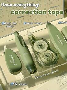 5pcs Good Luck Correction Tape, Strong Covering Power Durable Beautiful Have Everything Writing Correction Large Capacity, Kids Gift Student Reward School Supplies