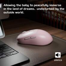 MAGEEGEE 2.4G Laptop Mouse With USB Receiver, Ultra-Thin Travel Mouse Compatible With MacBook Air/Pro, IPad, Tablets - Pink - View 3