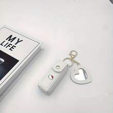 Sanrio 1PC Sanrio Hello Kitty Portable Lipstick Storage Box With Heart-Shaped Mirror - Leather Lip Balm Protective Case, Cute Keychain Pouch (Hanging Design), Mini Coin Purse & Lipstick Holder, Ideal Gift For Girlfriend, Bestie & Daily Use