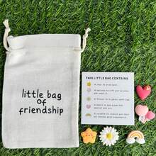 珍贵友谊礼品套装 - 小型拥抱袋，配有励志诗歌卡、心形气球、彩虹、微笑、雏菊饰物 - 树脂材质，无需电力 - 非常适合生日、周年纪念日、圣诞节、新年、感恩节、情人节派对 - 彩色 - 查看 13