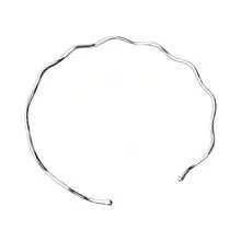 Minimalist Adjustable Wavy Gold And Silver Plated Choker - 銀色 - 查看 5