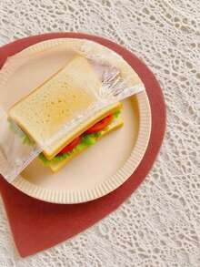 300 túi đựng thực phẩm tái sử dụng, cỡ lớn và dày, màng bọc nhựa trắng, túi bảo quản PE, đồ dùng nhà bếp, bao bì nhựa gia dụng, đồ dùng bảo quản thức ăn thừa - trắng - Xem 5