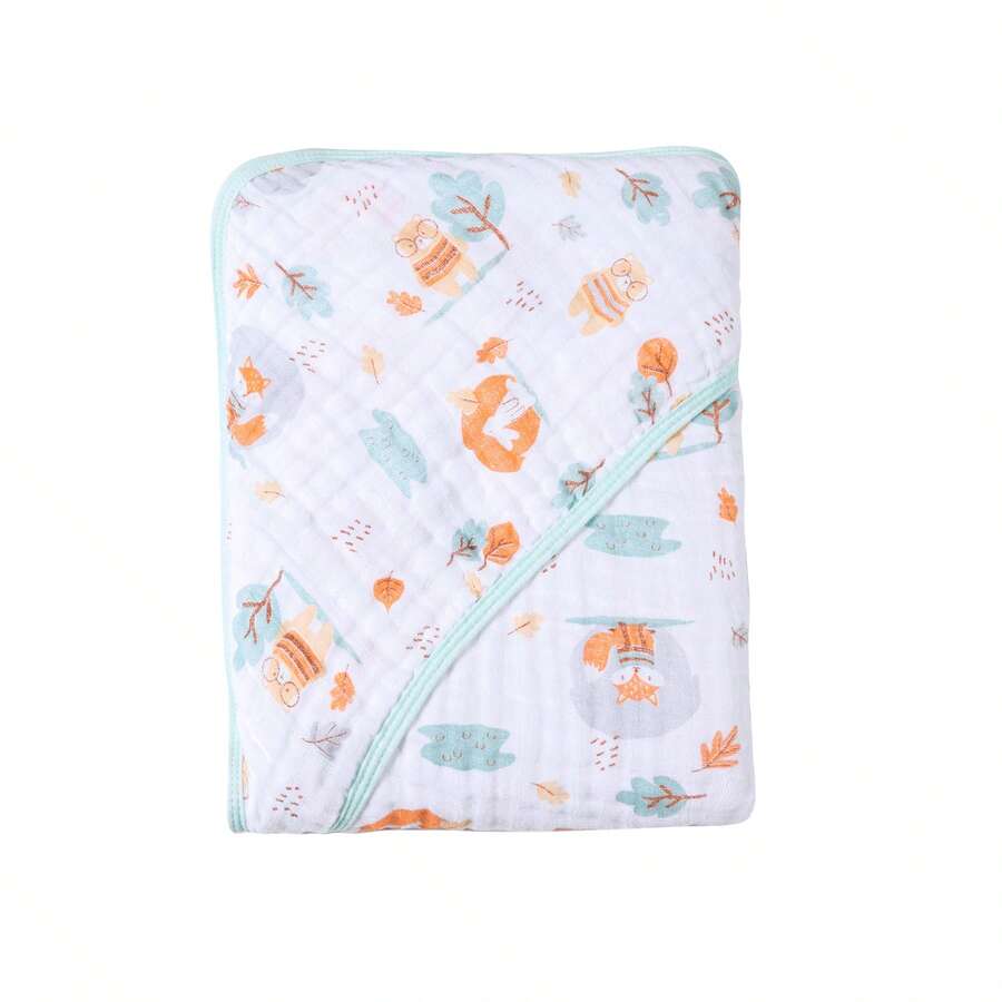 Soft Hooded Baby Diaper Bath Towel OR Kit With 2, 3 Or 4 Towels - Forest - View 1