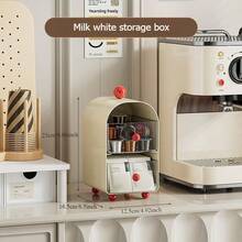 双层亚克力咖啡站收纳盒 - 用于胶囊、茶包、零食和文具的储物盒 - 理想的家庭和办公室台面收纳盒、咖啡站收纳盒 | 现代厨房收纳 | 耐用亚克力材质 - 彩色 - 查看 8