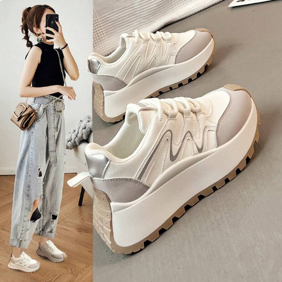 Women Wedge Sneakers - 紅色 - 查看 1