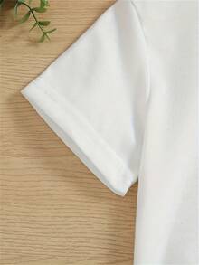 Girls' Beige Cherry Graphic Tee - "Sweetness Runs In Our Cherry" Print, Casual & Girls Clothes 8 To 10 Years,Made In USA Cotton , Short Sleeve Crew Neck - Perfect For Summer Outings - trắng - Xem 5